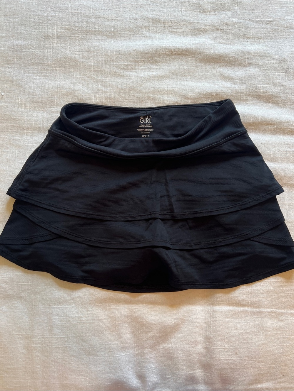 Athleta Black Tiered Skort